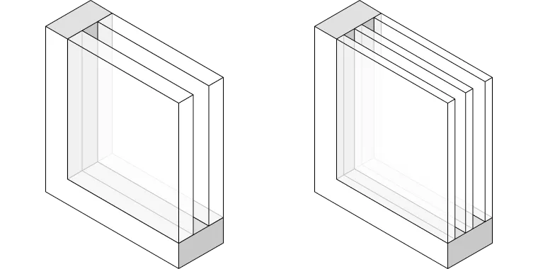 Dual-Pane and Triple-Pane Glass